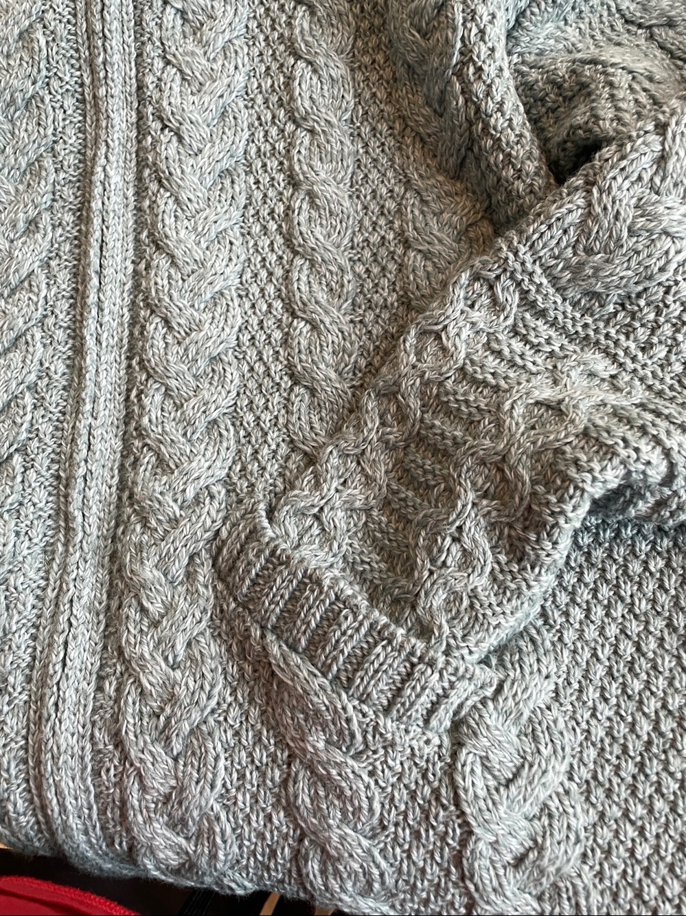 Aran Crafts Cardigan Womens Hooded Full Zip Merino Wool Aran Cable Ireland - Picture 6 of 7